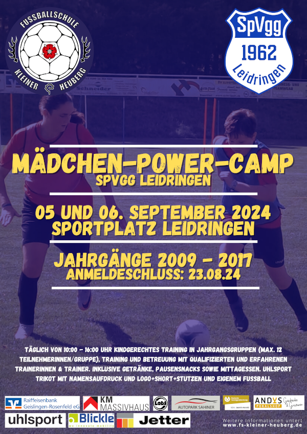Mädchen-Power-Camp 2024 / 05. und 06.09.2024 / Spvgg Leidringen 